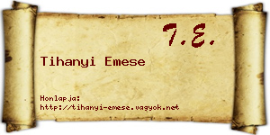 Tihanyi Emese névjegykártya